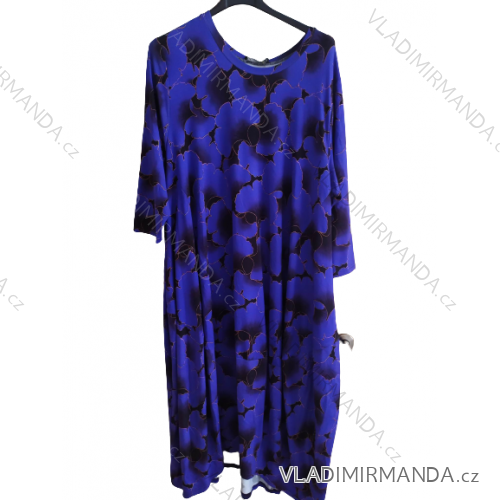 Kleid 3/4 Ärmel Damen Übergröße (2XL/3XL ONE SIZE) POLISH FASHION PMLSF22SONA-23/DU 2XL/3XL blau