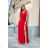 Damen Plus Size (42-46) langes elegantes ärmelloses Partykleid POLISH FASHION PMLBC23265-10 rot 34