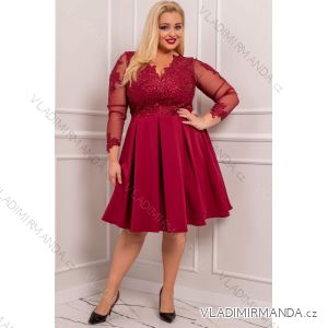 Damen Plus Size (42-46) langes elegantes ärmelloses Partykleid POLISH FASHION PMLBC23265-10