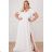 Damen Plus Size (42-46) langes elegantes ärmelloses Partykleid POLISH FASHION PMLBC23265-10 weiß 52