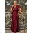 Damen Plus Size (42-46) langes elegantes ärmelloses Partykleid POLISH FASHION PMLBC23265-10 Burgund 54