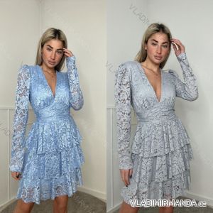 Damen-Spitzen-Boho-Langarmkleid (Einheitsgröße S/M) ITALIAN FASHION IMPBB23B23317