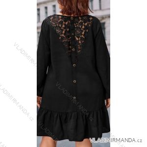 Elegantes Kleid mit langen Ärmeln aus Spitze für Damen in Übergröße (XL/2XL ONE SIZE) ITALIAN FASHION IMWT23223