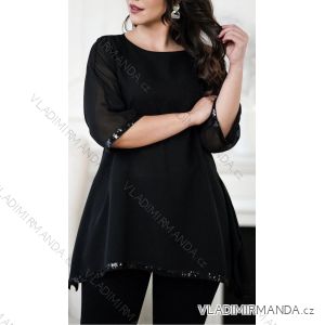 Übergroße Tunika 3/4 Langarm Damen Übergröße (2XL/3XL ONE SIZE) ITALIAN FASHION IMWT23228