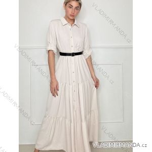 Langärmliges Hemdkleid für Damen mit Gürtel (Einheitsgröße S/M) ITALIAN FASHION IMPBB23Q1100