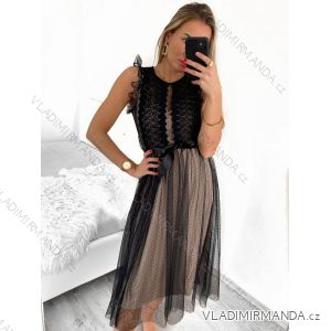 Elegantes, kurzes, ärmelloses Party-Damenkleid aus Tüll (Einheitsgröße S/M) ITALIAN FASHION IMM23FL9665/DU