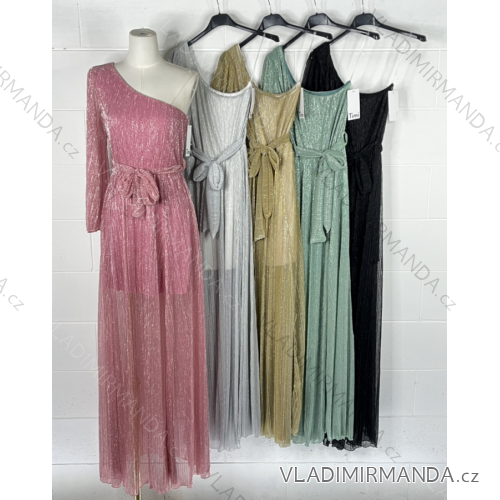 Langes, elegantes Party-Langarmkleid für Damen (S/M EINHEITSGRÖSSE) ITALIAN FASHION IMPBB23P23384