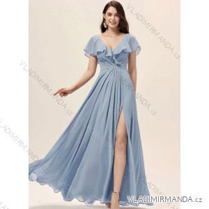 Langes, elegantes, lässiges Kurzarmkleid für Damen (Einheitsgröße S/M) ITALIAN FASHION IMPBB23B23384