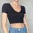 Kurzärmliges Crop-Top für Damen (Einheitsgröße S/M) ITALIAN FASHION IMPBB2322020