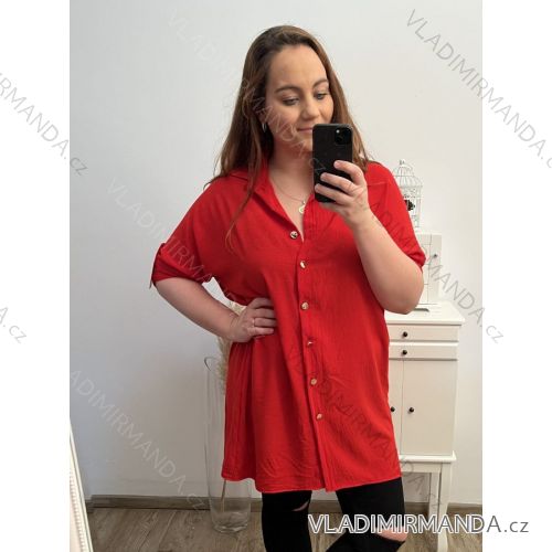 Shirt verlängert 3/4 Langarm Damen (L/XL/2XL ONE SIZE) ITALIAN FASHION IM423025