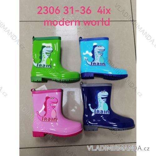 Gummistiefeletten für Kinder, Jugendliche, Mädchen und Jungen (31-36) MODERN WORLD OBMW232306