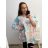 Übergroße Tunika 3/4 Langarm Damen Übergröße (3XL/4XL ONE SIZE) ITALIAN FASHION IMC23140