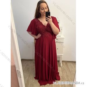 šaty plesové elegantní společenské krátký rukáv dámské nadrozměr (XL/2XL ONE SIZE) ITALSKÁ MÓDA IMM22688