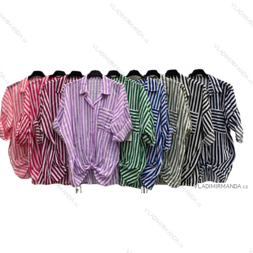 Langärmliges Hemd für Damen in großen Größen (XL/2XL ONE SIZE) ITALIAN FASHION IMC22808