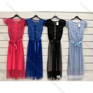 Ärmelloses Spitzenkleid für Damen (S/M EINHEITSGRÖSSE) ITALIAN FASHION IMWY23078