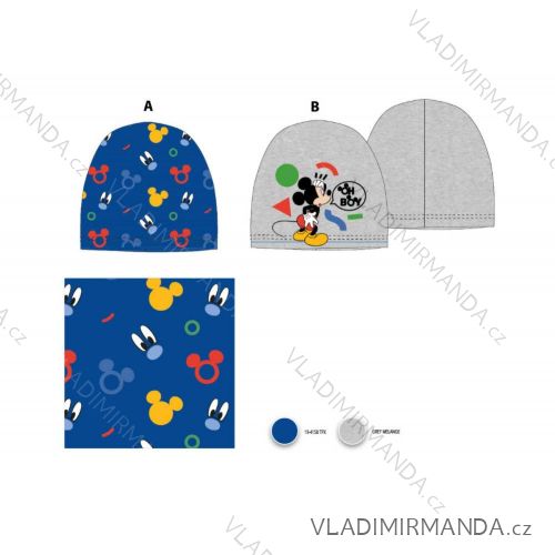 Set aus Mütze und Nackenband Mickey Mouse für Kinder Junge (52-54 cm) SETINO MIC23-1138/1139