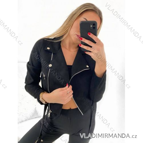 Cut Kunstlederjacke Damen (S-XL) HF Woman Kollektion IM9191759