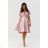 Damen-Partykleid mit kurzen Ärmeln (36-50) POLISH FASHION PMLMR23LUNA-3 rosa 36