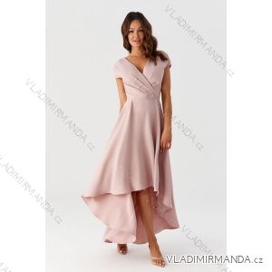 Langes Party-Kurzarmkleid für Damen (36-56) POLISH FASHION PMLMR23SELENA