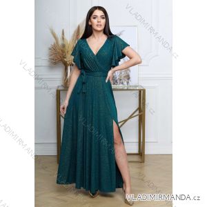 Langes formelles Kurzarmkleid für Damen (36-54) POLISH FASHION PMLMR23ALICE-1