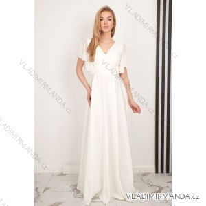 Langes formelles Kurzarmkleid für Damen (36-54) POLISH FASHION PMLMR23LAURA