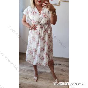 Damen-Sommerkleid in Übergröße mit kurzen Ärmeln (2XL/3XL EINHEITSGRÖSSE) ITALIAN FASHION IMWT231138