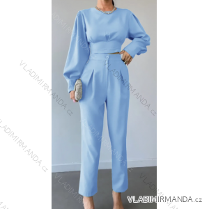 Set aus eleganten langen Hosen und langärmligen Oberteilen für Damen (Einheitsgröße S/M) ITALIAN FASHION IMPCF230847/0848