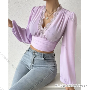 Langärmliges Crop-Top für Damen (Einheitsgröße S/M) ITALIAN FASHION IMPCF2326879