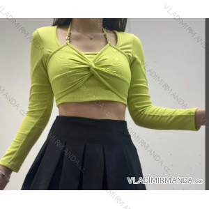 Langärmliges Crop-Top für Damen (Einheitsgröße S/M) ITALIAN FASHION IMPCF2326695