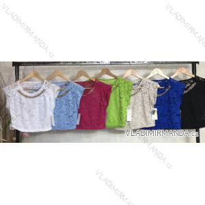 Ärmelloses Spitzen-Crop-Top für Damen (S/M EINHEITSGRÖSSE) ITALIAN FASHION IMPGM233390