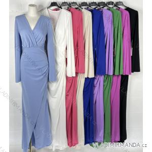 Langes, elegantes Langarmkleid für Damen (Einheitsgröße S/M) ITALIAN FASHION IMPBB23B23467