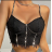 Damen-Träger-Crop-Top (Einheitsgröße S/M) ITALIAN FASHION IMPGM238991