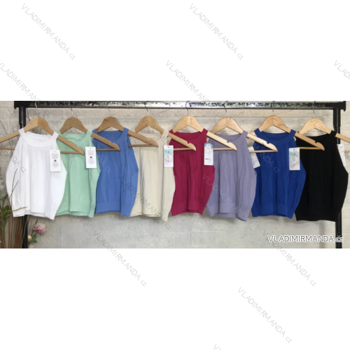 Ärmelloses Crop-Top für Damen (S/M EINHEITSGRÖSSE) ITALIAN FASHION IMPGM233931