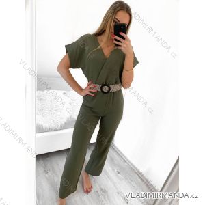 Damen-Overall mit kurzen Ärmeln und langem Gürtel (Einheitsgröße S/M) ITALIAN FASHION IMWB23200