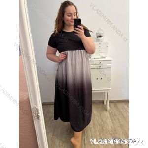 Langes, kurzärmliges Damenkleid in Übergröße (XL/2XL/3XL Einheitsgröße) ITALIAN FASHION IM423ANTICONA/DUR