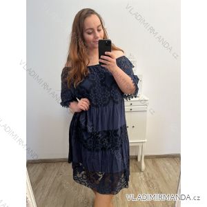 Kurzärmliges Sommerkleid aus Baumwolle für Damen (Einheitsgröße S/M) ITALIAN FASHION IM722253