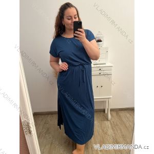 Langes Sommer-Kurzarmkleid für Damen in Übergröße (XL/2XL/3XL/4XL Einheitsgröße) ITALIAN FASHION IM423FOGGIA/DU