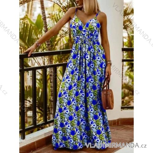 Langes Sommerkleid für Damen mit Trägern (S/M EINHEITSGRÖSSE) ITALIAN FASHION IMD23273