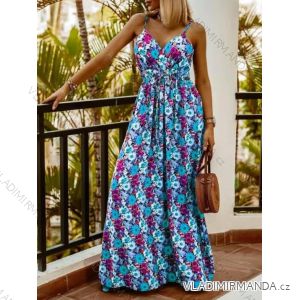 Langes Sommerkleid mit Trägern für Damen (S/M ONE SIZE) ITALIAN FASHION IMD23276