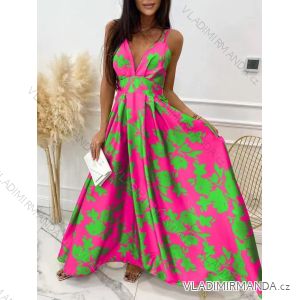 Langes Sommerkleid für Damen mit Trägern (S/M EINHEITSGRÖSSE) ITALIAN FASHION IMD23290